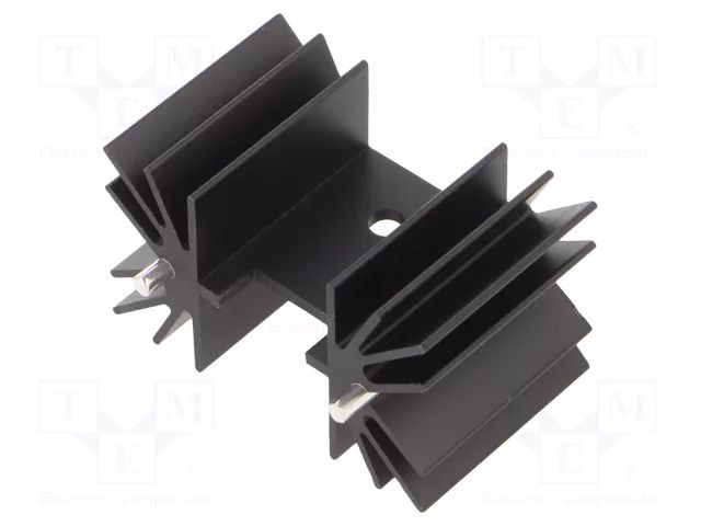Heatsink: extruded; TO218,TO220,TO247; black; L: 25mm; W: 41.6mm OHMITE FA-T220-25E