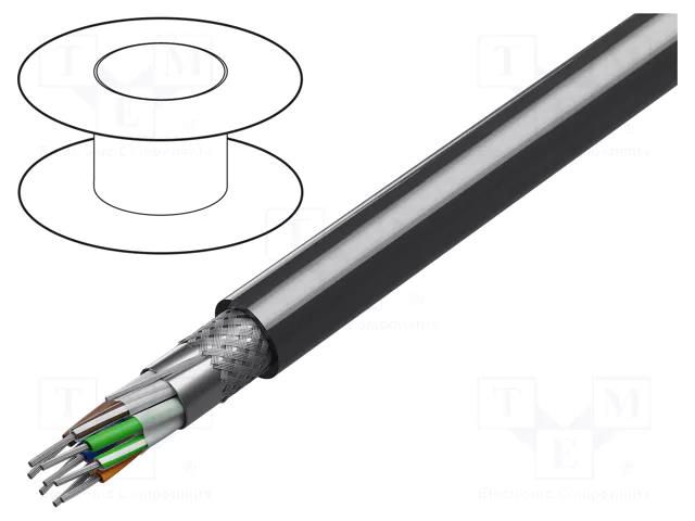 Wire; 18x2x22AWG; RS232,RS485; stranded; Cu; PVC; chrome; 152m; 30V BELDEN 8148.060500