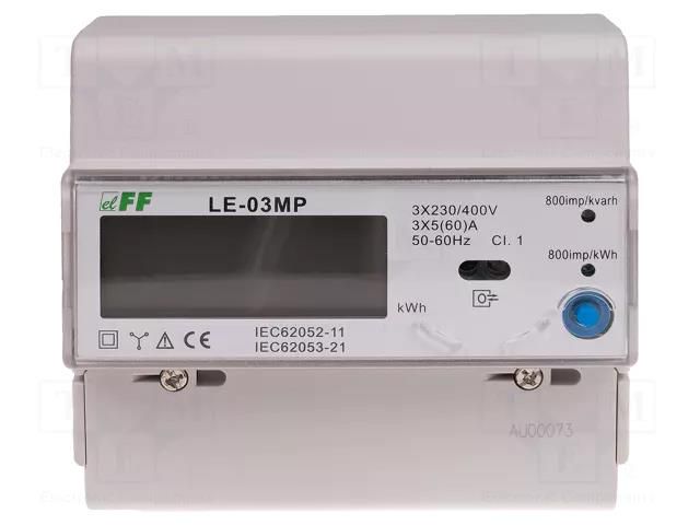 Counter; digital,mounting; for DIN rail mounting; LCD; Inom: 5A F&F LE-03MP
