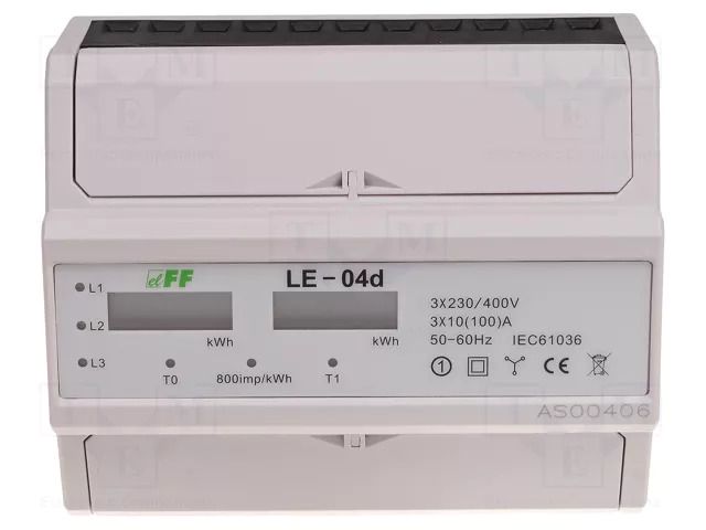 Counter; digital,mounting; for DIN rail mounting; LCD; Inom: 10A F&F LE-04D
