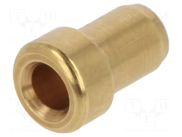 Connector: 2mm banana; socket; 6mm; Plating: gold-plated; brass STÄUBLI LB2-A