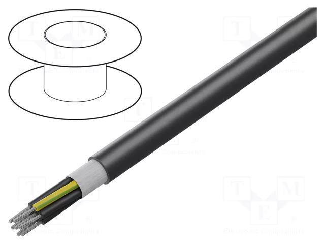 Wire: control cable; ÖLFLEX® ROBUST FD; 4G0.5mm2; black; stranded LAPP OL-RB-FD-4G0.5