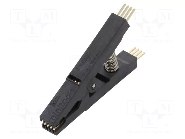 Test clip; black; gold-plated; SO8,SOIC8,SOJ8; 10mm; max.150°C AXIOMET SV-SOIC8-SLIM