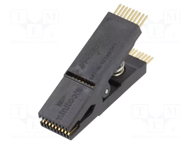 Test clip; black; gold-plated; SO18,SOIC18,SOJ18; 10mm; max.150°C AXIOMET SV-SOIC18