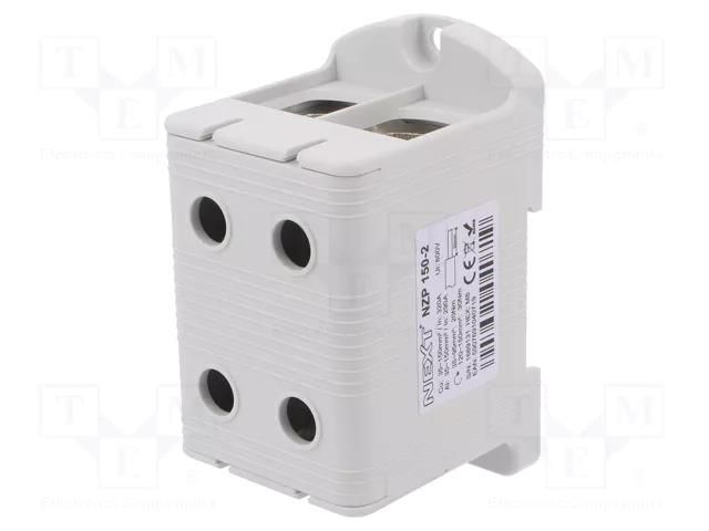 Splice terminal: rail; 290A; 800V; screw terminal; grey; polyamide POKÓJ NZP-150-2