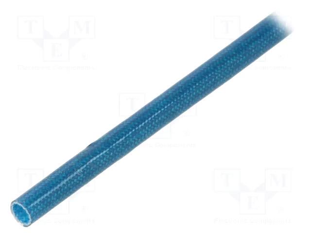 Insulating tube; fiberglass; blue; -20÷155°C; Øint: 3mm SYNFLEX FGS-3-BL-100