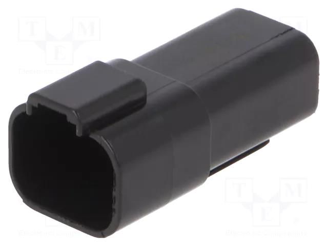 Connector: wire-wire; terminals, size 16; plug; male; PX0; PIN: 4 BULGIN PX0101P04BK