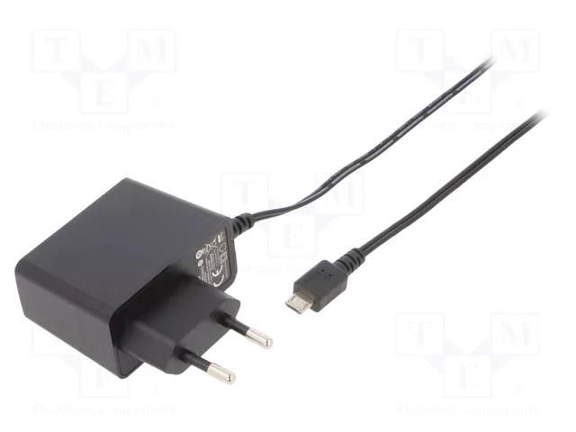 Power supply: switching; mains,plug-in; 5VDC; 2A; 10W; 78.7%; black POS POSC05200A-MICRO