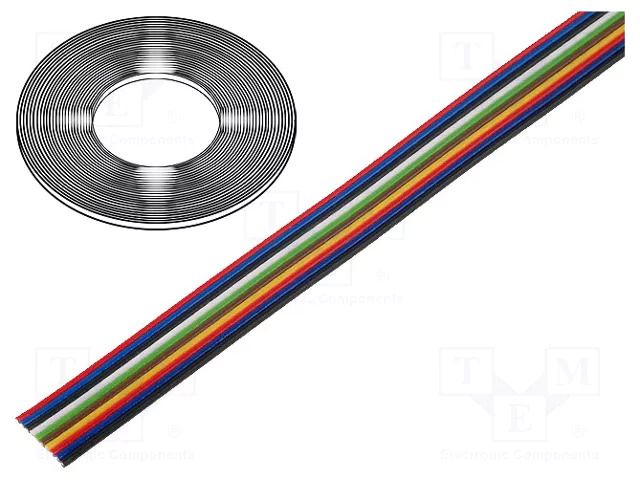 Wire: ribbon; TLWY; 10x0.22mm2; stranded; Cu; unshielded; PVC; 150V TECHNOKABEL 5.2.134