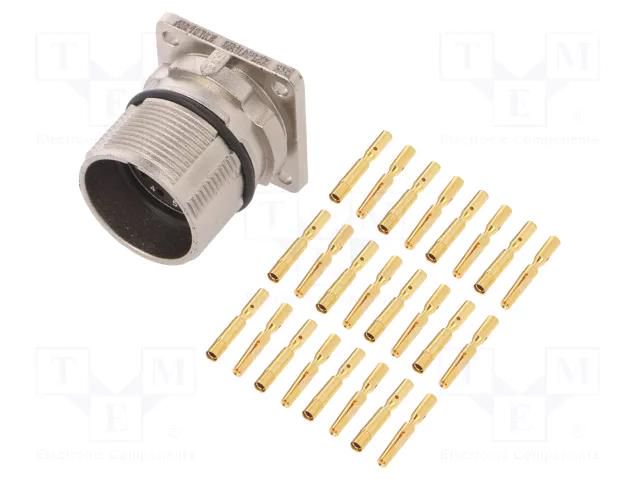Connector: M23; socket; PIN: 12; female; crimped; straight; IP67 AMPHENOL MA1LAP1200S-KIT
