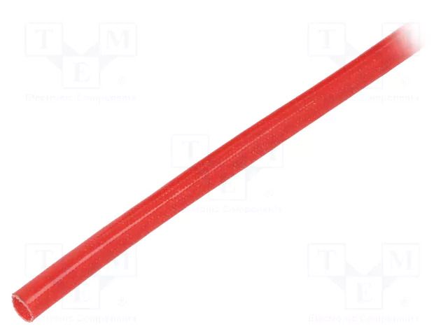 Insulating tube; fiberglass; red; -20÷155°C; Øint: 3.5mm SYNFLEX FGS-3.5-RD-100