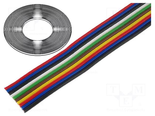 Wire: ribbon; TLWY; 10x0.5mm2; stranded; Cu; unshielded; PVC; 300V TECHNOKABEL 5.2.164