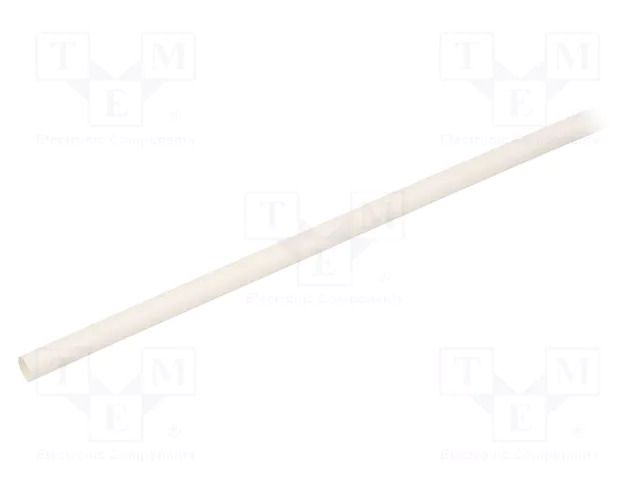 Heat shrink sleeve; glueless,flexible; 2: 1; 4.7mm; L: 1.2m; white TE Connectivity RNF-100-3/16-9-STK