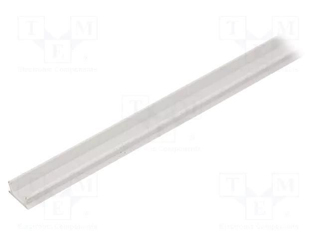 Stopper; for profiles; Width of the groove: 8mm; L: 2m; PP; grey FATH FA-092085