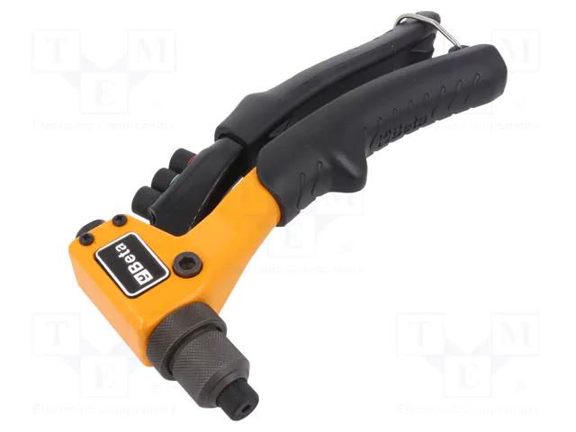 Hand riveting press; for aluminium and steel snap rivets BETA 1741U