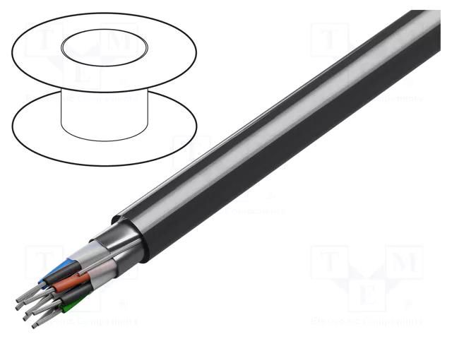 Wire; 4x2x24AWG; RS232; stranded; Cu; shielded,Al-PET foil; PVC BELDEN 9504.060500