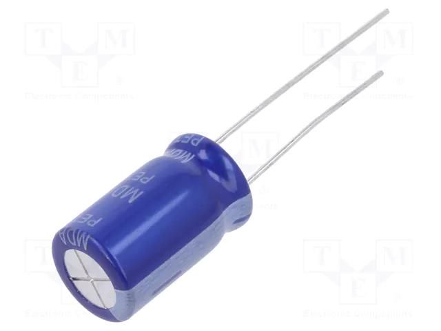 Capacitor: electrolytic; THT; 2200uF; 10VDC; Ø10x16mm; ±20%; 2000h SAMWHA SD1A228M10016PA