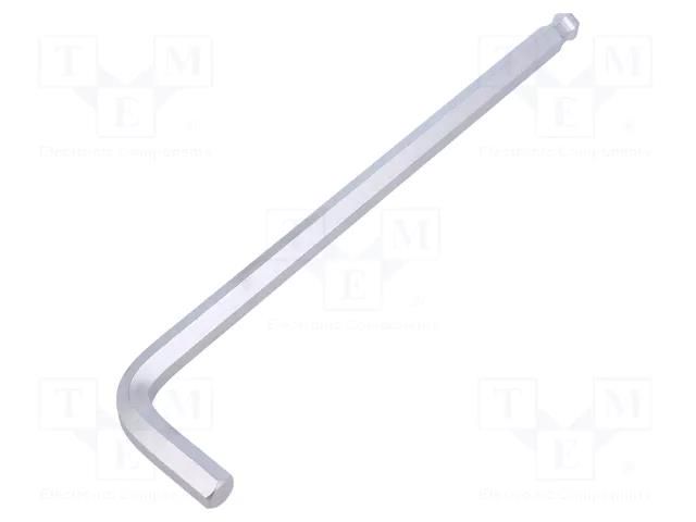 Wrench; hex key,spherical; HEX 10mm; tool steel; long; L: 234mm KING TONY KT-112010MR