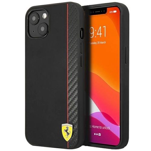 Ferrari FESAXHCP13SBK iPhone 13 mini 5.4&quot; black/black hardcase On Track Carbon Stripe, Ferrari 3666339026554 3666339026554