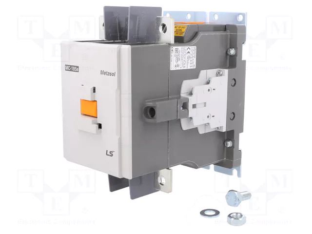 Contactor: 3-pole; NO x3; Auxiliary contacts: NO x2 + NC x2; 185A LS ELECTRIC MC-185A-400VAC