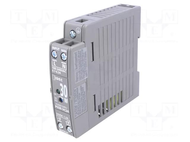 Power supply: switching; for DIN rail; 30W; 24VDC; 1.3A; OUT: 1 IDEC PS5R-VC24