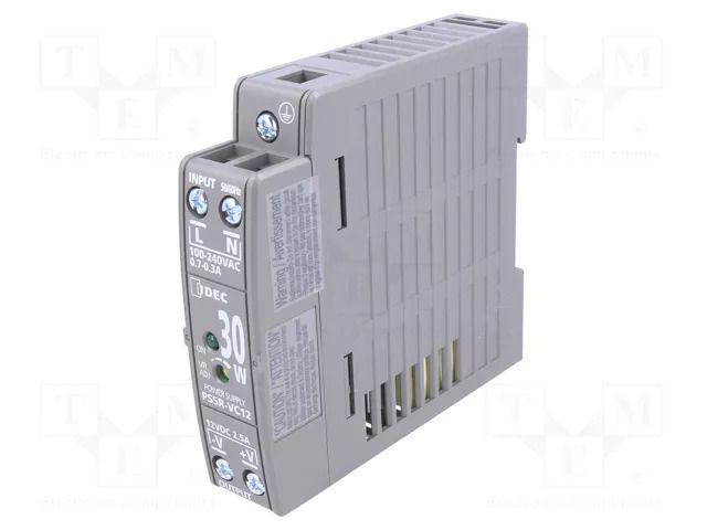 Power supply: switching; for DIN rail; 30W; 12VDC; 2.5A; OUT: 1 IDEC PS5R-VC12