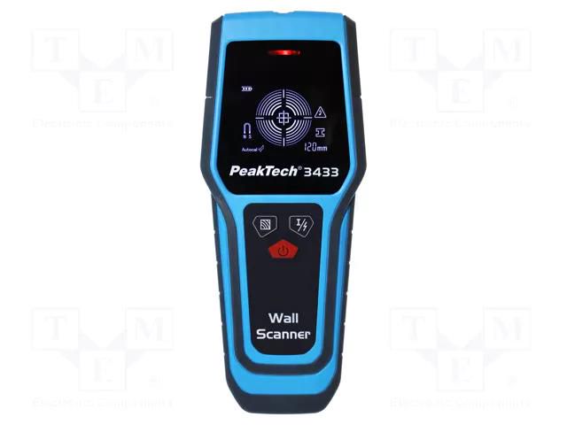 Non-contact detection of wood, metal and cables; LCD; IP54 PEAKTECH PKT-P3433