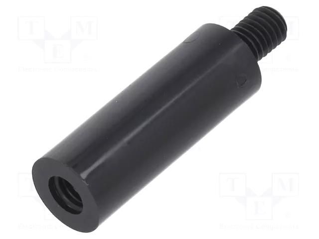 Screwed spacer sleeve; cylindrical; polyamide; M5; M5; 27mm; black DREMEC TFM-M5X27/DR288RD