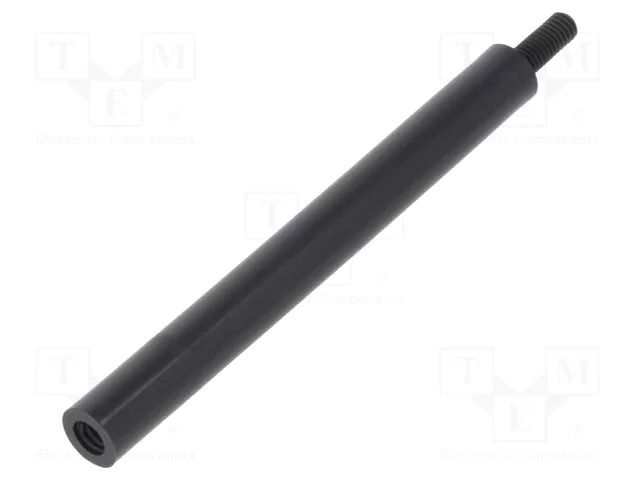 Screwed spacer sleeve; cylindrical; polyamide; M3; M3; 55mm; black DREMEC TFM-M3X55/DR285RD