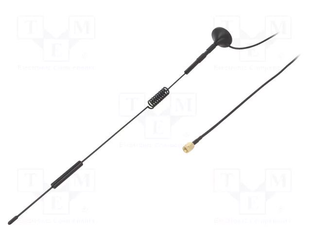 Antenna; black; SMA; 50W; 600÷2700MHz; 50Ω; 3m; 7dBi; -45÷80°C; RG174 QOLTEC QOLTEC-57015