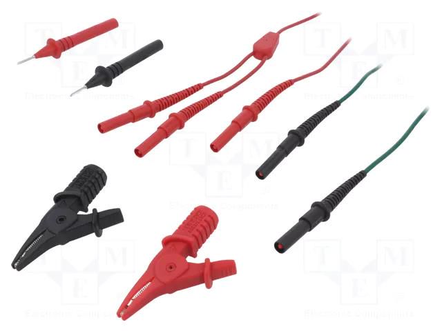 Test leads; crocodile clips x2,test leads x2,test probes x2 KYORITSU KEW7127B