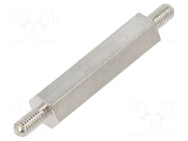 Screwed spacer sleeve; 25mm; Ext.thread: M3; hexagonal; brass DREMEC TMM-M3X25/DR415K