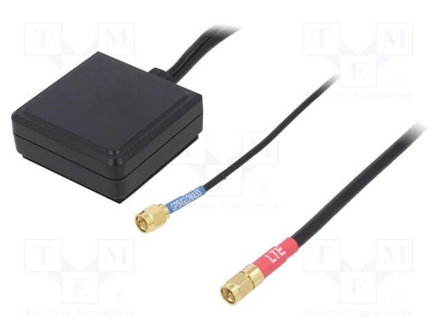 Antenna; GNSS,GPS,GSM,LTE; 3dBi,3.5dBi; 55x55x20mm; Len: 1m KYOCERA AVX X1005249LGA2SA10A2