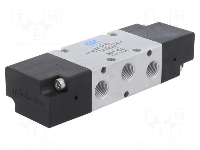 Pneumatic valve; Working press: -0.9÷10bar; 5/2 bistable PNEUMAT 521-CC