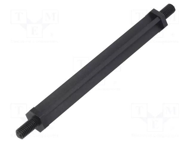 Screwed spacer sleeve; hexagonal; polyamide; M5; L: 80mm; black DREMEC DR8G509V43582