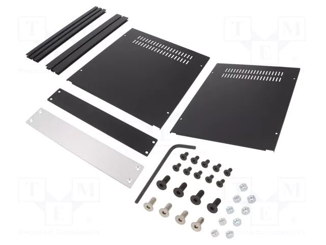 Enclosure: with panel; vented; X: 233mm; Y: 286mm; Z: 43mm TEKO DS2480.18