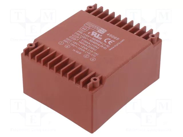 Transformer: encapsulated; 30VA; 115VAC,230VAC; 18V; 18V; 833mA MYRRA MYRRA-45065