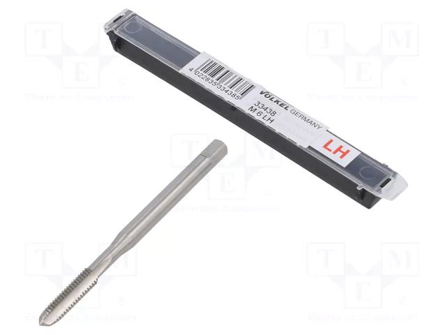 Tap; M6; 1; L: 80mm; Holder: machine; 4.9mm; Thread: left hand thread VÖLKEL VOLKEL-33438