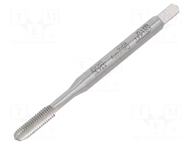 Tap; high speed steel cobalt HSS-E; M4; 0.7; 63mm; 3,4mm VÖLKEL VOLKEL-33430