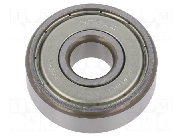 Bearing: ball; Øint: 12mm; Øout: 37mm; W: 12mm; bearing steel NSK NSK6301-ZZ-CM