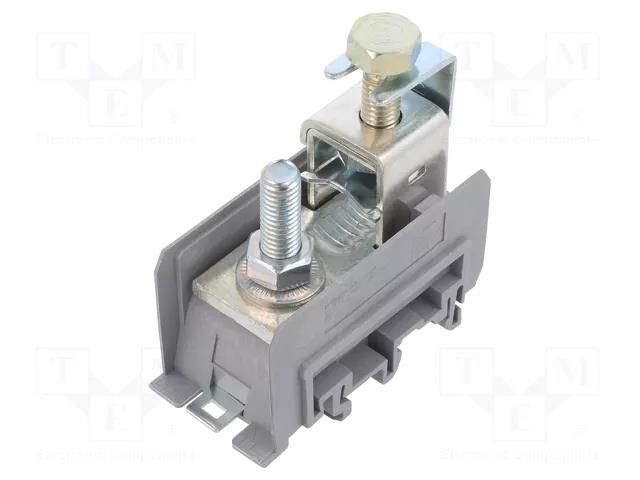 Splice terminal: rail; 120mm2; ways: 1; terminals: 2; grey; SNA; 1kV TE Connectivity M120/35.AF