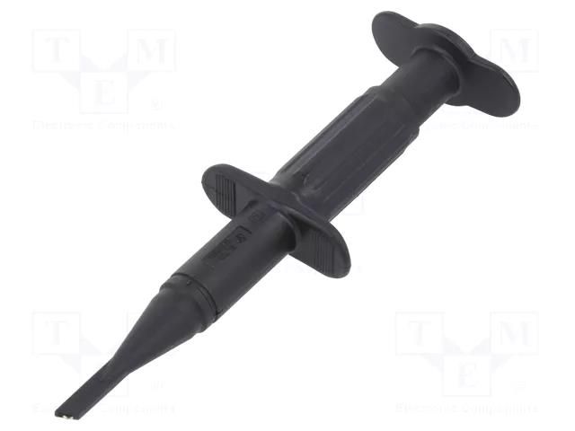 Clip-on probe; hook type; 3A; black; 1kV; 4mm; Overall len: 122mm STÄUBLI GRIP-A-21