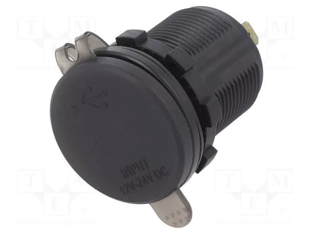 USB power supply; USB A socket,USB C socket; Sup.volt: 12÷24VDC 4CARMEDIA CAR-USB-A/C-WH