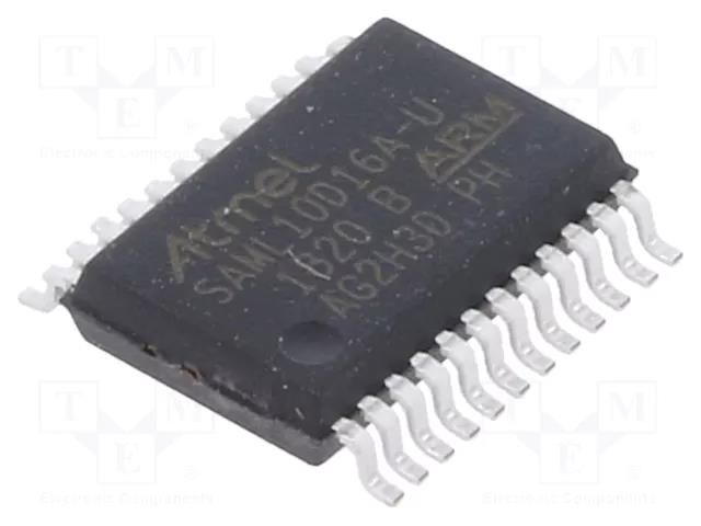 IC: ARM microcontroller; SO24; 1.62÷3.6VDC; Ext.inter: 8; Cmp: 2 MICROCHIP TECHNOLOGY ATSAML10D16A-YU