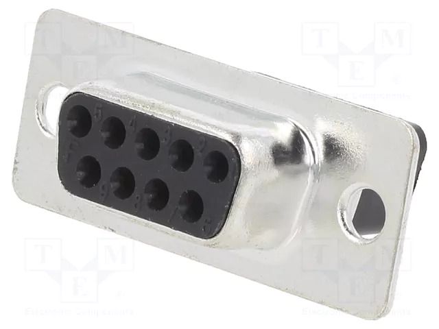 Connector: D-Sub; PIN: 9; plug; female; for cable; crimped; black ENCITECH DBC09-SS
