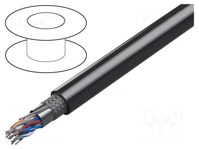 Wire; 7x2x24AWG; RS232,RS422; stranded; Cu; PVC; chrome; 30m; 300V BELDEN 8107.060100