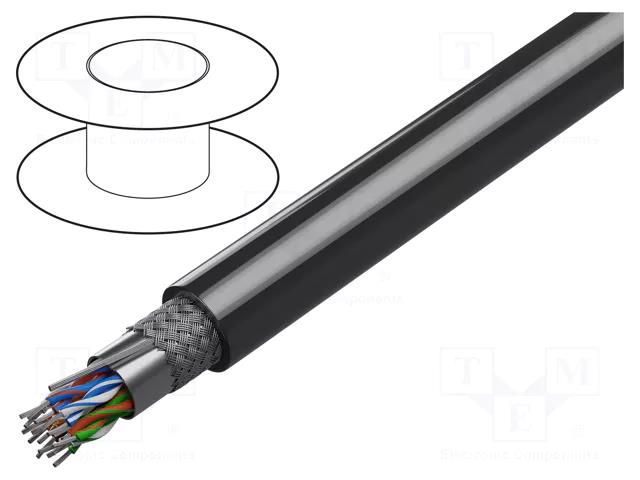 Wire; 12x2x24AWG; RS232,RS422; stranded; Cu; PVC; chrome; 30m; 300V BELDEN 8112.060100