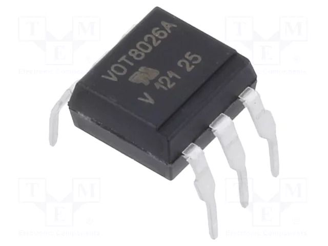 Optotriac; 5.3kV; Uout: 800V; triac,zero voltage crossing driver VISHAY VOT8026AG