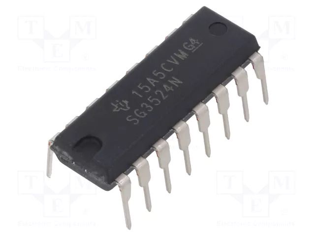 IC: PMIC; PWM controller; 100mA; 450kHz; Ch: 1; DIP16; 8÷40V; tube TEXAS INSTRUMENTS SG3524N-TI