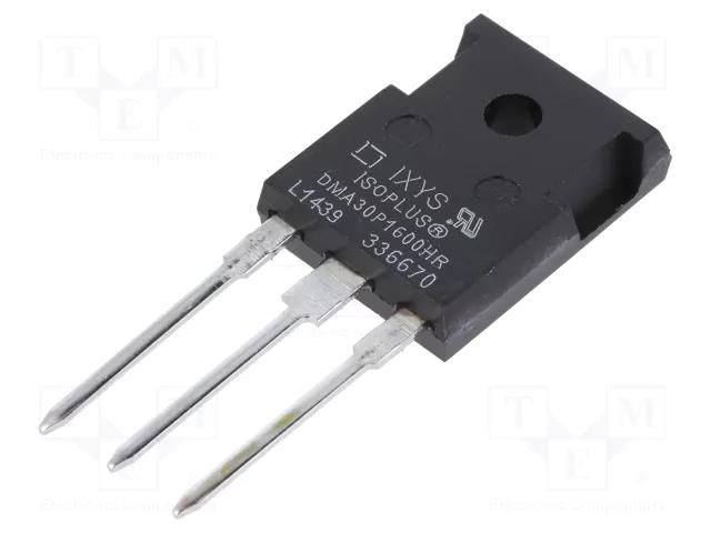 Diode: rectifying; THT; 1.6kV; 30A; tube; Ifsm: 255A; ISO247™; 115W IXYS DMA30P1600HR